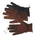 Obrázky ke zboží: Jezdecké rukavice jemný úplet a prací kůží v dlaních