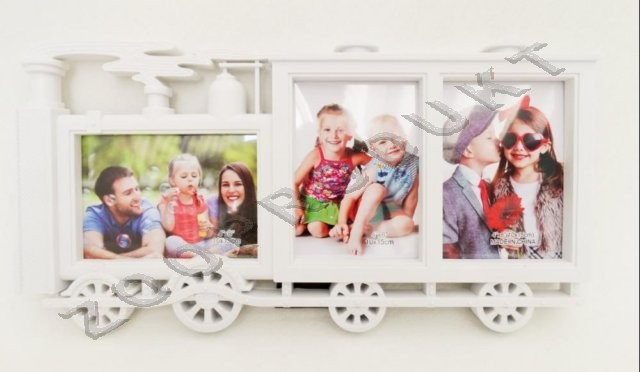 Velký obrázek Foto rámeček vlak plastový ideální pro děti